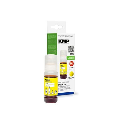 KMP Tinte EcoTank T00P4, 8000 S. yellow remanufactured