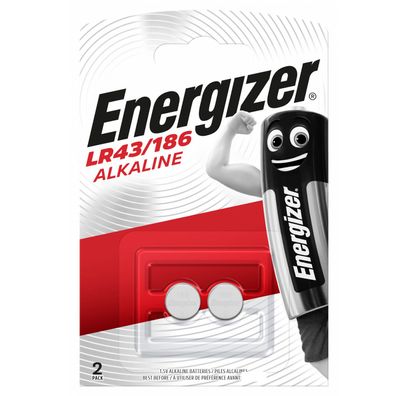 Energizer Alkaline LR43 V12GA AG12 12GA 186 Knopfzelle Batterie 1 x 2er
