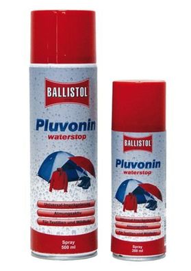 Imprägnierspray Pluvonin von Ballistol, Waterstop, für Textilien und Wildleder