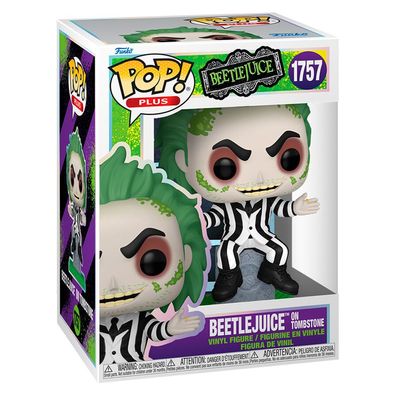 Funko 83562 - Pop! Plus - Beetlejuice on Tombstone #1757 Sammelfigur Horror