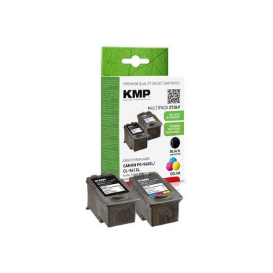 2 KMP C136V schwarz, color Tintenpatronen ersetzen Canon PG560XL/CL561XL
