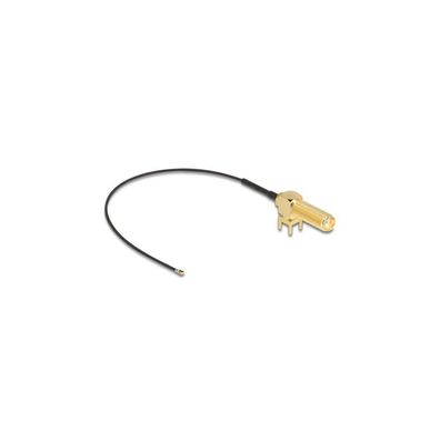 DELOCK Antennenkabel SMA 90° PCB Buchse zum Einbau zu I-PEX