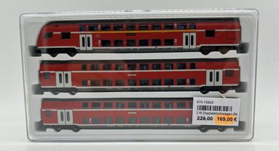 Trix 15824 3 tlt Doppelstockwagen-Set DB mit Steuer Spur N