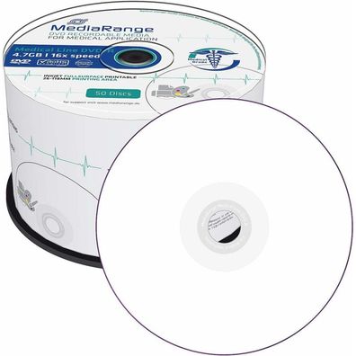 50 MediaRange DVD-R Medical Line 4,7 GB bedruckbar, Medical Line