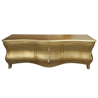 Casa Padrino Barock Fernsehkommode Gold Antik-Look 173 cm - Fernsehschrank - Sideboar