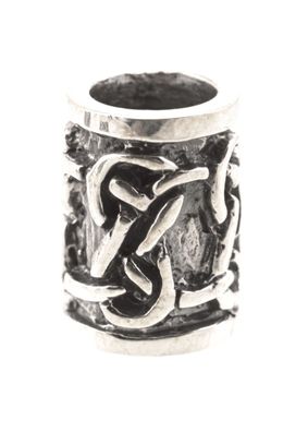 Mittelalterliche Bartperle mit keltischem Knoten, Silber