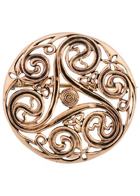 Keltische Brosche Triskele aus Bronze