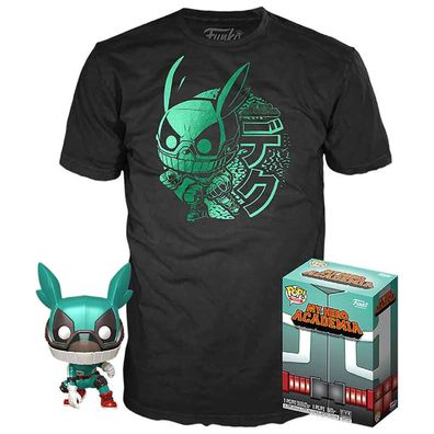 Funko 12221 Pop! & Tee My Hero Academia Deku with Helmet M Sammelfigur T-Shirt