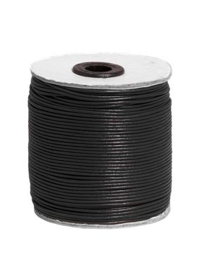 Lederband aus Ziegenleder, Rundriemen 1,5 mm, schwarz, 100 m Rolle