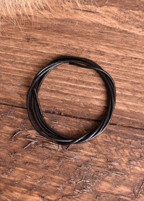 Lederband aus Ziegenleder, Rundriemen 1,5 mm, schwarz, 1 m
