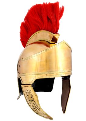 Attischer Helm aus Messing mit Haarbusch, ca. 300 v. Chr