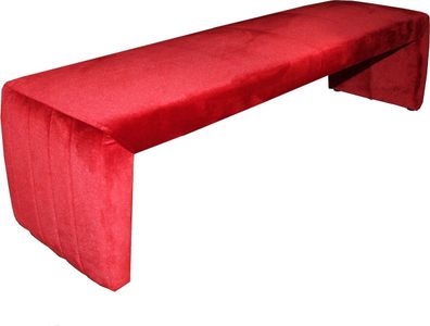 Casa Padrino Luxus Sitzbank in Bordeaux-Rot 181 x 50 x H. 48 cm - Luxus Sitzbank