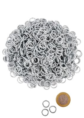 BMSZ 1kg Paket lose Kettenringe, unvernietet, ID8mm, verzinkt