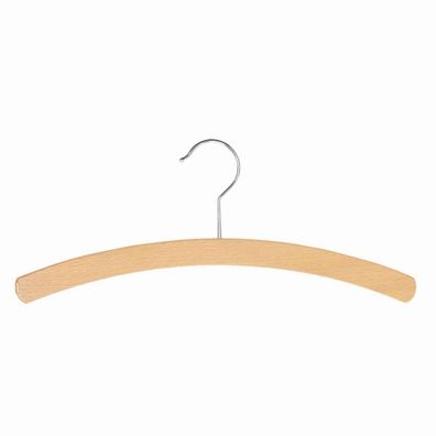 Holz-Kleiderbügel 42 cm 3er-Pack ohne Steg gewachst