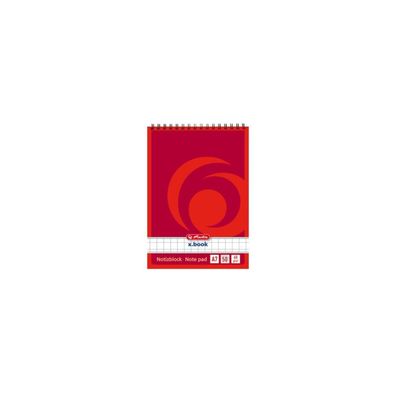 Herlitz Spiralnotizblock A7 50 Blatt kariert