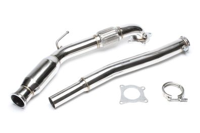 TA Technix Edelstahl Downpipe 76MM 3" 200 ZELLEN KAT GOLF 5 6 2.0 TFSI TSI GTI