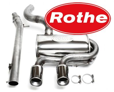 ROTHE-MOTORSPORT - Edelstahl TURBO - Auspuff-anlage AB KAT 76MM, VW GOLF 6 R 20