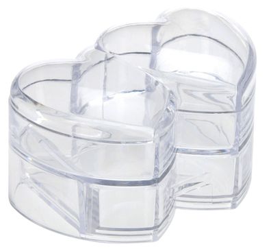 Schmuckkästchen Doppelherz Motiv Schmuck Organizer Schmuckkasten Herz Optik