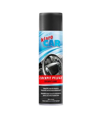 12x 300ml KlaroCAR Cockpitspray Armaturenbrett Kunststoff Kunstleder Auto