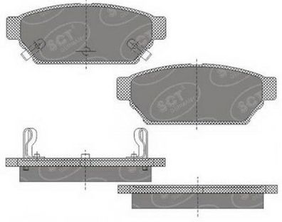 Bremsbelag-satz Bremsbeläge HINTEN HA Hinterachse Mitsubishi COLT 4 CA Carisma