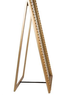 Casa Padrino Barock Standspiegel Gold mit wunderschönem antik-goldenem Kordelrahmen H