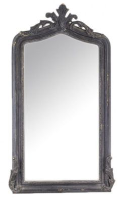 Casa Padrino Luxus Barock Wandspiegel Antik Schwarz 150 x 75 cm - Massiv und Schwer