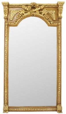 Casa Padrino Barock Spiegel Gold 120 x H. 225 cm - Prunkvoller Wandspiegel im Barocks