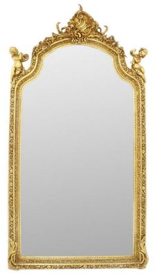 Casa Padrino Barock Spiegel Gold 115 x H. 210 cm - Prunkvoller Wandspiegel im Barocks