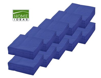 500 Servietten blau 33x33cm 3lagig 1/4 Falz Papierserviette Tischdeko Papiertuch