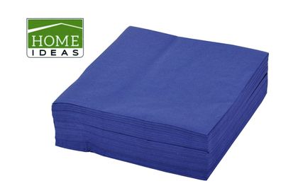 2500 Servietten blau 33x33cm 3lagig 1/4 Falz Papierserviette Papiertuch Deko