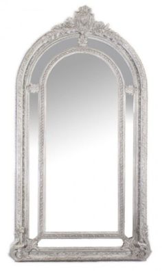 Riesiger Casa Padrino Luxus Barock Wandspiegel Antik-Silber Versailles 210 x 115 cm