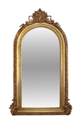 Casa Padrino Luxus Wohnzimmerspiegel Gold 110 x H. 210 cm - Barock Spiegel
