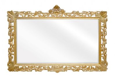 Casa Padrino Barock Spiegel Gold Handgefertigt 193 x 110 cm - Holzspiegel - Barock M