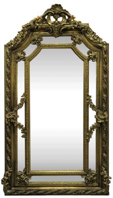 Casa Padrino Barock Wandspiegel Gold 115 x H. 215 cm - Prunkvoller Barock Spiegel mit