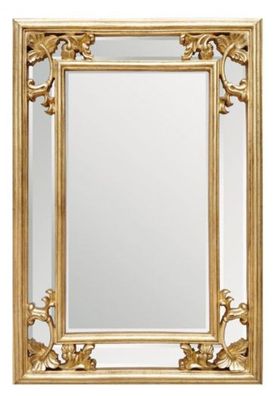 Casa Padrino Barock Wandspiegel Gold H 96 cm B 66 cm - Edel & Prunkvoll - Goldener Sp