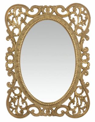 Casa Padrino Barockstil Polyresin Wandspiegel Gold 29,1 x H. 39,1 cm - Barockmöbel