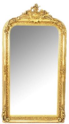 Casa Padrino Barock Wandspiegel Gold 70 x H. 140 cm - Prunkvoller Barock Spiegel mit