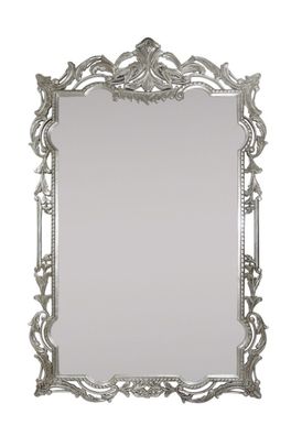 Casa Padrino Barock Wandspiegel Antik Silber 70 x H. 110 cm - Luxus Edition
