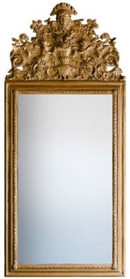 Casa Padrino Barock Spiegel Gold 93 x H. 207 cm - Prunkvoller handgefertigter Wandspi
