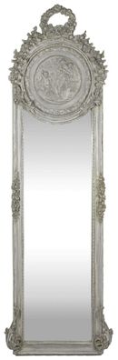 Casa Padrino Barock Spiegel Grau 55 x H. 175 cm - Massiv und Schwer - Antik Stil Wand