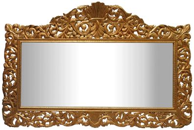 Casa Padrino Barock Wandspiegel Gold 290 x H. 160 cm - Handgeschnitzter Garderoben Sp