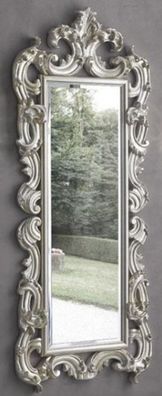 Casa Padrino Luxus Barock Spiegel Silber 86 x 8 x H. 203 cm - Barock Garderobenspiege