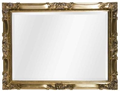 Casa Padrino Luxus Barock Wandspiegel Gold 92 x 5,5 x H. 72 cm - Rechteckiger Massivh