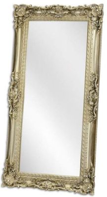 Casa Padrino Barock Spiegel Silber 88 x H. 178 cm - Garderoben Spiegel - Wohnzimmer S