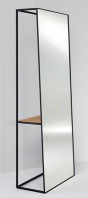 Casa Padrino Luxus Standspiegel mit Regal 65 x 32 x H. 17 cm - Designer Spiegel