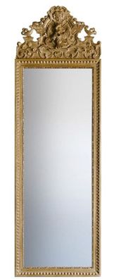 Casa Padrino Barock Spiegel Gold 58 x H. 180 cm - Prunkvoller Wandspiegel mit wunders