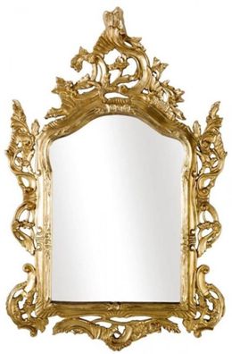 Casa Padrino Luxus Barock Wandspiegel Gold 82 x 6 x H. 128 cm - Prunkvoller Spiegel i