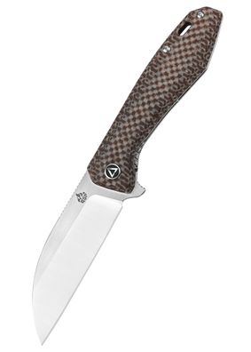 Taschenmesser Pelican, satinierte Klinge, braun texturierter Micarta Griff