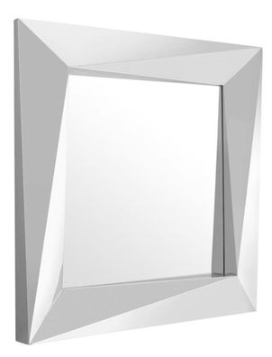 Casa Padrino Luxus Spiegel / Wandspiegel Silber 100 x H. 100 cm - Luxus Qualität
