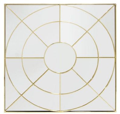 Casa Padrino Luxus Wandspiegel Gold 102 x H. 102 cm - Edelstahl Spiegel - Luxus Möbel